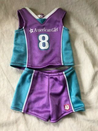 American Girl Doll Basketball Team Uniform Outfit Purple & Blue 8