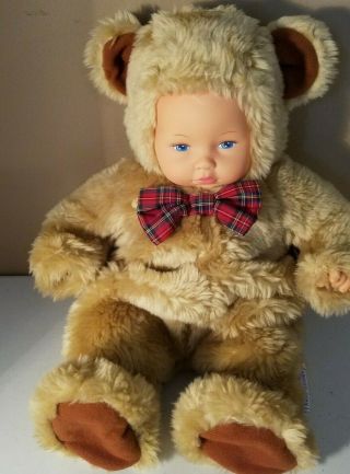 Anne Geddes 16 " Doll In Teddy Bear Plush Costume Vguc