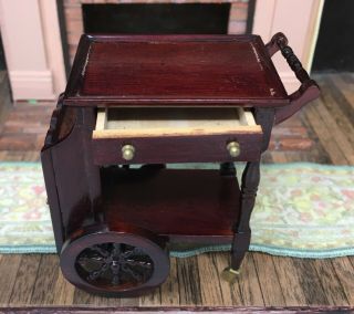 Fantastic Merchandise Dollhouse Miniature Fine Carved Tea Cart Furniture 2