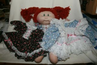 Cabbage Patch Doll Red Head Romper Jumpsuit And 2 Dresses