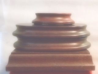 4 - Mahogany Stands - Oval (2),  Round (1),  Square (1)