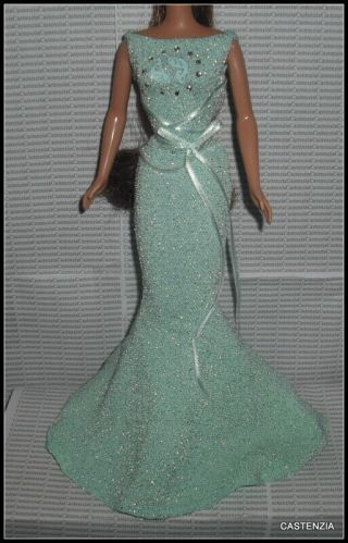 Dress Only Barbie Doll Zodiac Pisces Mermaid Silkstone Sleeveless Evening Gown