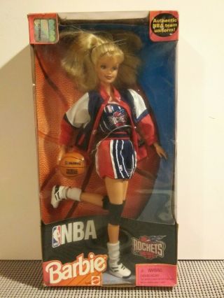 1998 Mattel Nba Rockets Barbie 20700 Pre - Collected Authentic Nba Team Uniform