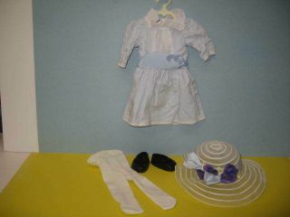 American Girl Nellie Meet Outfit Dress,  Hat,  Shoes,  Tights Retired