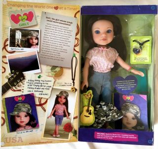 Hearts For Hearts Girls Dell From The Usa 14 In.  Doll W/ Box & Outfit