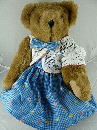 Vermont Teddy Bear In Adorable Blue Dress