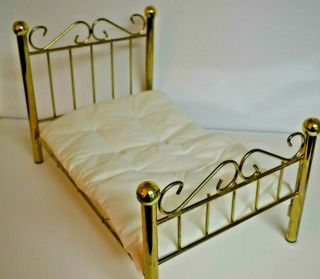 Pleasant Company American Girl Doll Samantha Brass Bed With Mattress Euc Retired