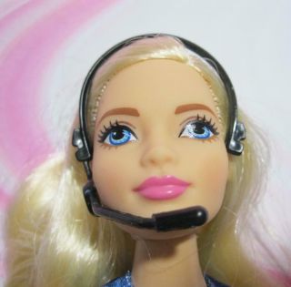 Black Headset/headphones/microphone Ken Skipper Barbie Doll Jam N Glam Music Acc