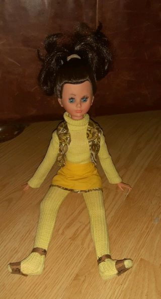 14.  5 " 1965/66 Italocremona Doll.  Corinne (dark Brunette) - Marked: 736.  Italy