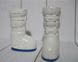 2011 - 2013 Barbie Doll I Can Be An Astronaut Space Moon White/blue Boots Shoes