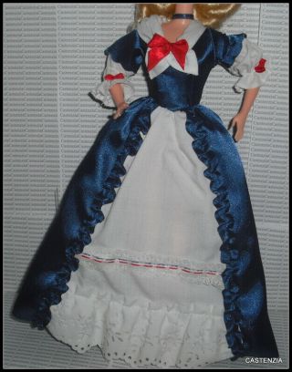 Top Barbie Doll American Stories Red White Blue Colonial Betsy Ross Dress Gown