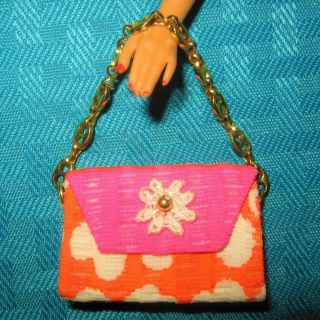 Vintage Mod Barbie 4 Flying Colors 3492 Clothes Fashion Matching Chain Purse