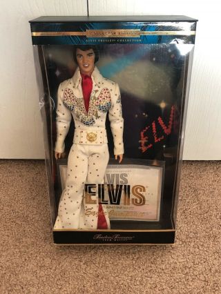 Elvis Presley Doll White Eagle Jumpsuit Mattel 2000 Barbie Timeless Treasure