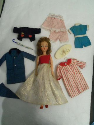 Vintage Ideal Tammy Doll With Stand And Clothes