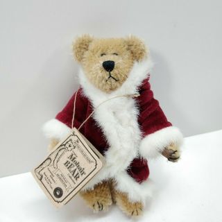 Boyds Bears Small Mohair Bear Santa Claus Nicolas Bearington 1997 5 "