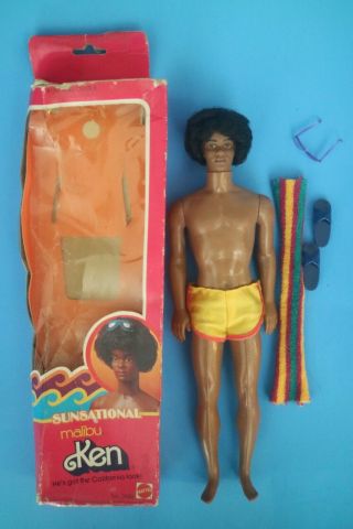 Black African American Barbie Ken Doll 1980 
