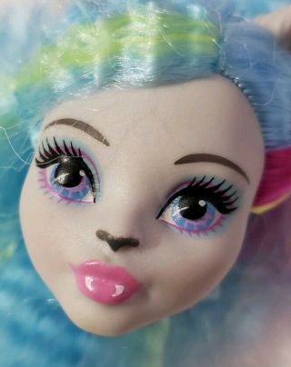 Monster High Doll Electrified Hair - Raising Ghouls Silvi Timberwolf Head Only