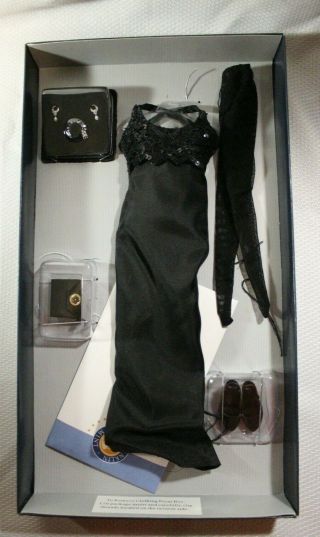 Franklin Black Gown Ensemble For Princess Diana 16 Inch Vinyl Doll W 2