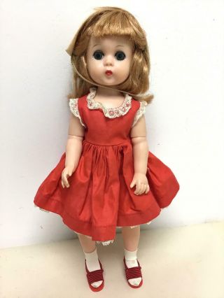 Madame Alexander 12 " Lissy Doll In Red Dress W/lace Trim,  Panties,  Shoes