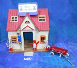 Vintage Artisan Toby ' s Toyshop Doll House Dollhouse w Toys,  Furn,  All ME1 3