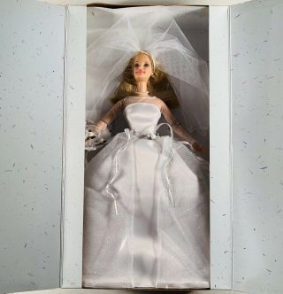 Blushing Bride Blonde Barbie Doll 26074 Nrfb Mattel 3,  1999