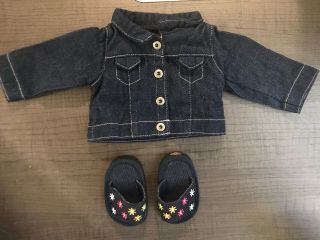 American Girl Jean Jacket & Flower Sandals From Coconut Best Friend Outfit