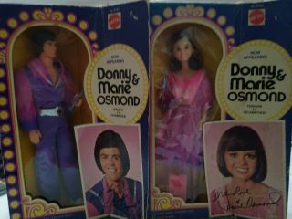 Vintage 1976 Mattel Donny And Marie Osmond Dolls
