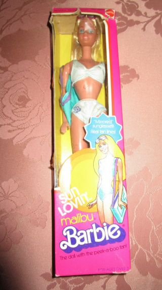 Vtg Mattel Sun Lovin Malibu Barbie Doll1978 Htf In Orig Box 1067 Nrfb