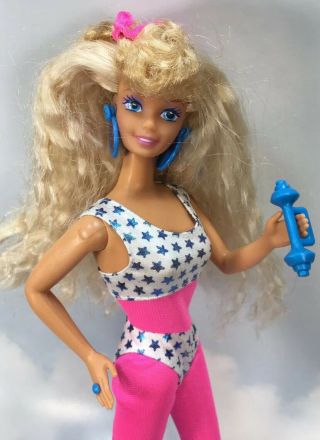 1989 ALL STARS Barbie Doll & exercise workout Clothes 2