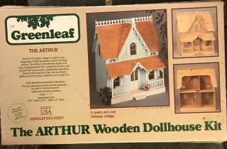 Greenleaf The Arthur Wooden Dollhouse Kit - 1981 Made In Usa.  Victorian Cottage.