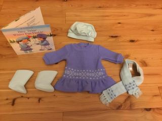 American Girl Bitty Baby Twins Fair Isle Winter Sweater Dress Retired Complete