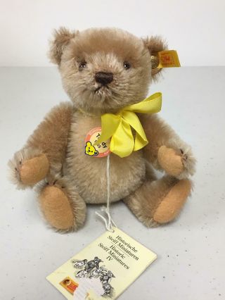 Steiff 6.  5 " Historic Miniatures Caramel Teddy Bear 029974