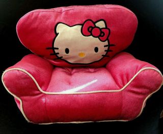 Build A Bear Pink Hello Kitty Cat Sofa Chair 14 " Plush Retired Doll Furniture