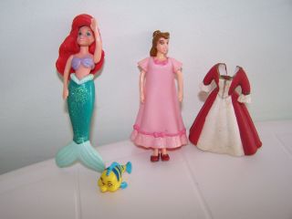 Polly Pocket Disney Princess Ariel Belle Outfits Shoes Fish Flounder