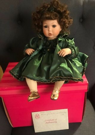 Mib Amaya Holiday Doll Marie Osmond 18” Toddler Porcelain