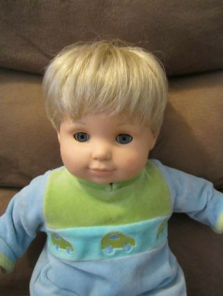 American Girl Bitty Baby Twin Boy Doll Blonde Hair Blue Eyes With Sleeper