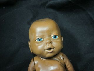 Vintage Newborn Anatomically Correct African American Baby Boy Doll BLUE EYES 2