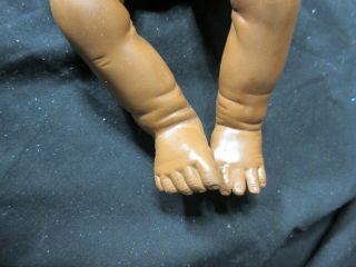 Vintage Newborn Anatomically Correct African American Baby Boy Doll BLUE EYES 3