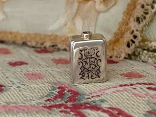 Artisan Miniature Dollhouse Vintage Sterling Silver Flask By Peter Acquisto