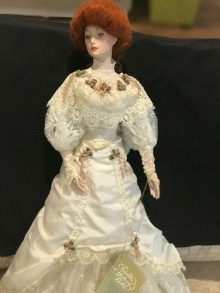 Franklin Heirloom Dolls Victorian Bride Doll 22” Gibson Girl No Box