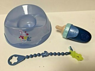 Baby Born Boy Doll Replacement Accessories Blue Potty Toilet Bottle
