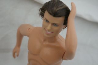 Dark Hair Ken With Rooted Hair - Squared Face,  Blue Eyes,  Athletic Build