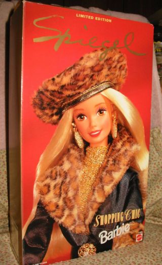 Nib 1995 Barbie Spiegel Shopping Chic Barbie Doll Black Poodle 14009