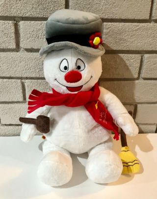 Frosty The Snowman Build a Bear Plush with Red Scarf,  Broom & Pipe Limited 2