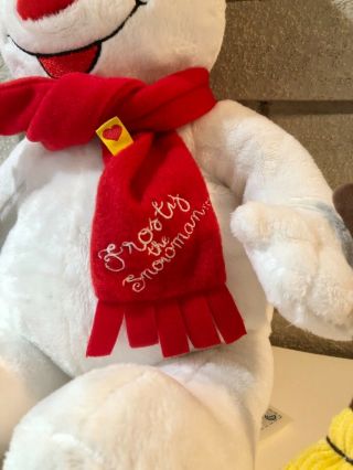 Frosty The Snowman Build a Bear Plush with Red Scarf,  Broom & Pipe Limited 3