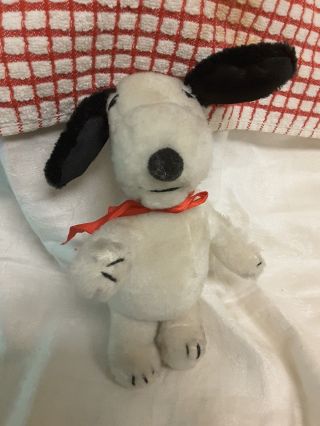So Cute Vintage Small Snoopy Doll Very Old,  1958,  1968 On Tag,  7 Inches