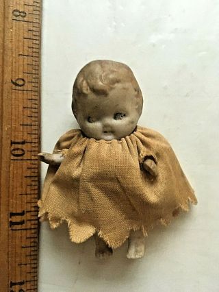 Tiny China Doll,  Articulated Arms.  Ca.  1880 