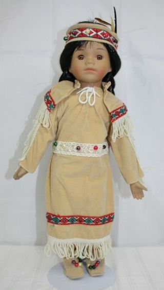 16 " Porcelain Doll Native American Needs A Home
