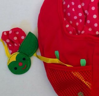 HK City Toys Baby Doll Carrier Strawberry Crinkle Bug Snuggie Sleeping Bag Dot 2