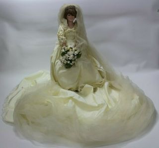 Danbury Princess Diana Royal Wedding Porcelain Bride Doll 19 "